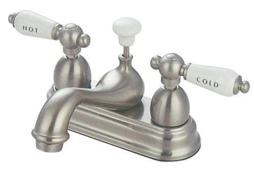 Kingston Brass CC13L8 Vintage 4-Inch Centerset Lavatory Faucet, Satin Nickel