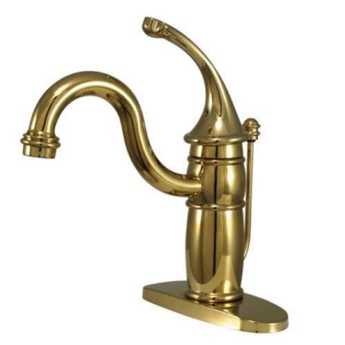 Kingston Brass KB1402GL Georgian 4-Inch Centerset Lavatory Faucet with Pop-Up, Polished Brass