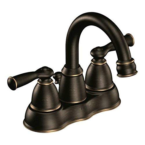 Moen WS84913BRB Two-Handle High Arc Bathroom Faucet, Mediterranean Bronze