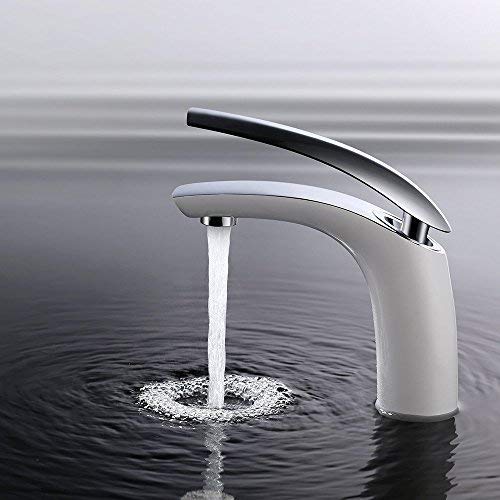 Derpras Bathroom Sink Faucet Single Hole Single Handle Washroom Hot/Cold Basin Mixer Taps
