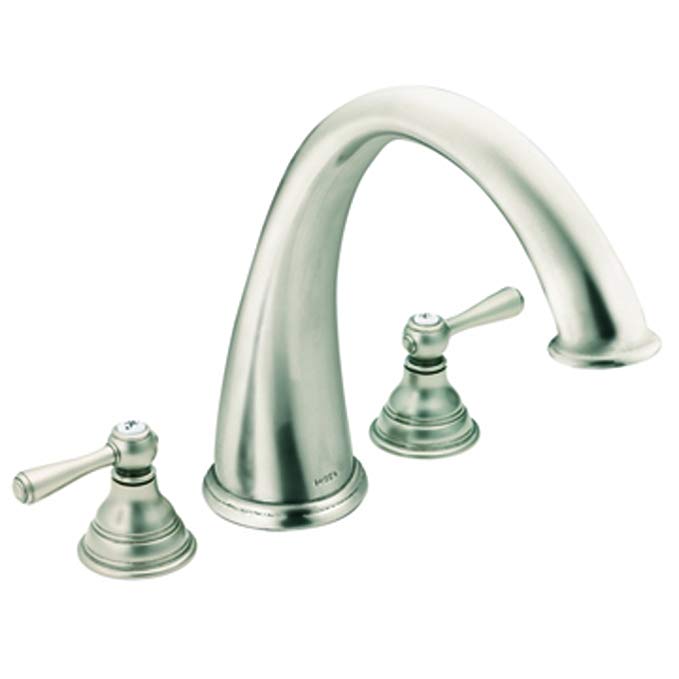 Moen T920AN Kingsley Two-Handle High Arc Roman Tub Faucet without Valve, Antique Nickel