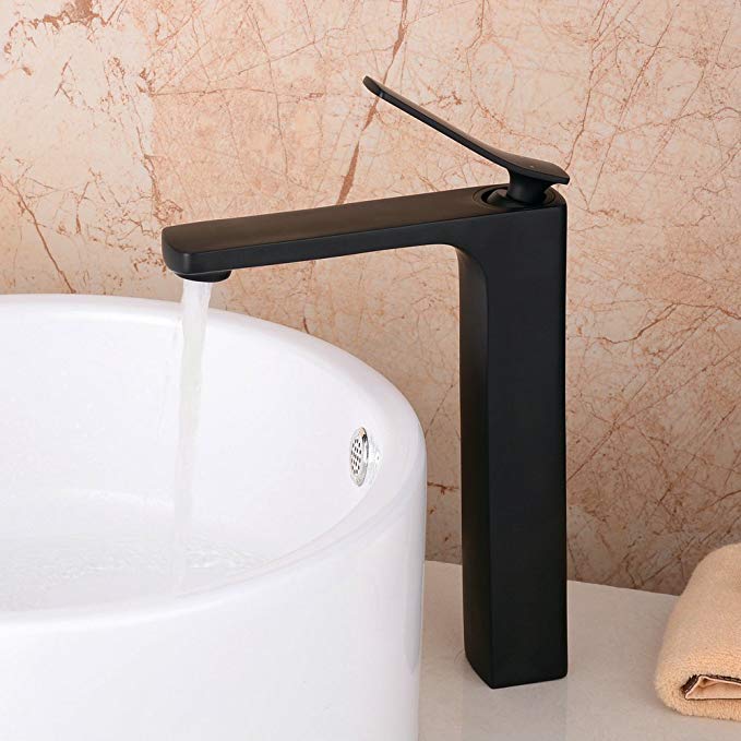 Hiendure Centerset 1-hole Lead-free Brass Bathroom Sink Vessel Faucet Single Lever Handle Lavatory Faucet, Excellent Oil Rubbed Bronze Finish