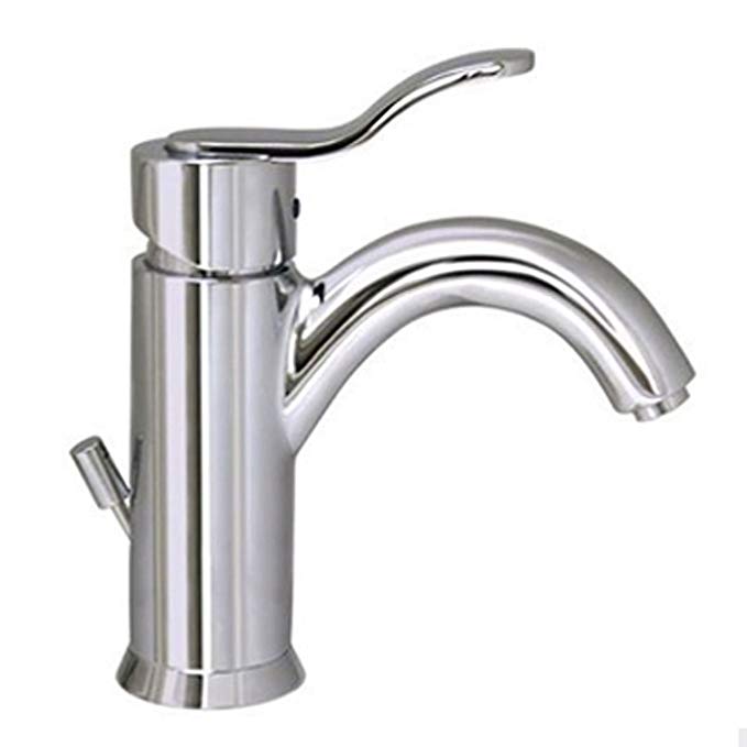 Whitehaus 3-04012C-POCH Galleryhaus 5-Inch Single Hole/Single Lever Lavatory Faucet with Pop-Up Waste, Polished Chrome