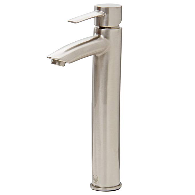 VIGO Shadow Single Lever Vessel Bathroom Faucet, Brushed Nickel