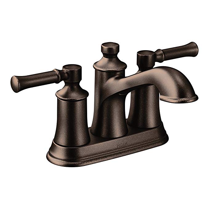 Moen Dartmoor Two-Handle Low Arc Bathroom Faucet, Oil Rubbed Bronze (6802ORB)
