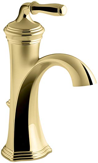 KOHLER K-193-4-PB Devonshire Single-Handle Bathroom Sink Faucet, Vibrant Polished Brass