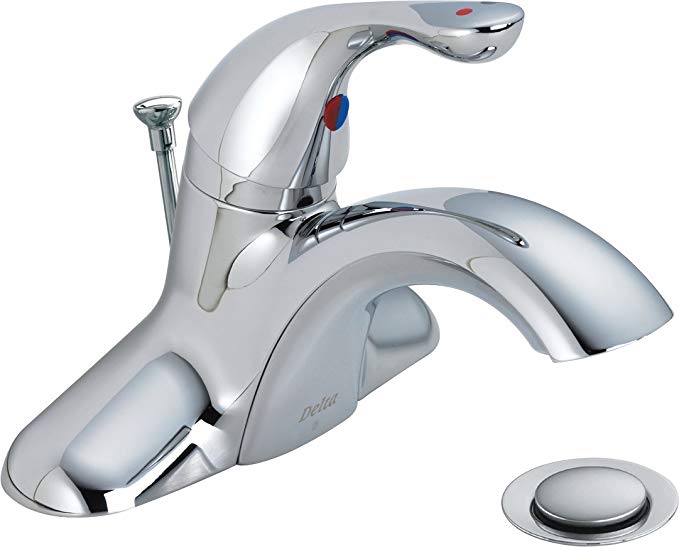 Delta Commercial 520LF-HGMHDF Classic Single Handle Centerset Bathroom Faucet, Chrome
