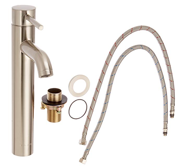 Dyconn Faucet VS1H14-BN Mystic Modern Bathroom/Vessel/Bar Faucet, Brushed Nickel