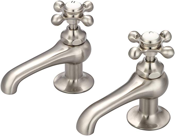 Water Creation F1-0003-02-AX Vintage Classic Basin Cocks Lavatory Faucet