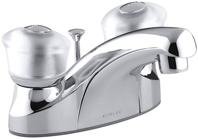 KOHLER K-15241-7-CP Coralais Centerset Lavatory Faucet, Polished Chrome