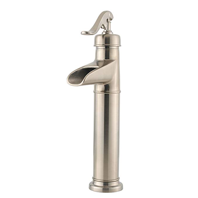 Pfister LG40YP0K Ashfield Single Control Vessel Bathroom Faucet in Brushed Nickel, Water-Efficient Model