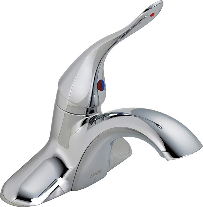 Delta Commercial 511LF-HDF Classic Single Handle Centerset Bathroom Faucet Less Pop-Up, Chrome