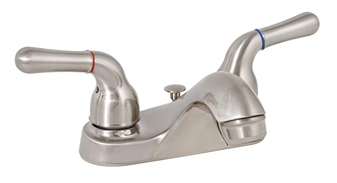 Premier 120176LF Sanibel Lead-Free Centerset Two-Handle Lavatory Faucet, Brushed Nickel