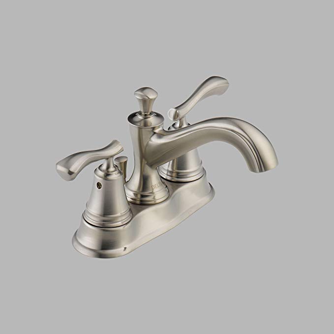 Delta 25712LF-SS Sentiment Two Handle Centerset Bathroom Faucet, Stainless