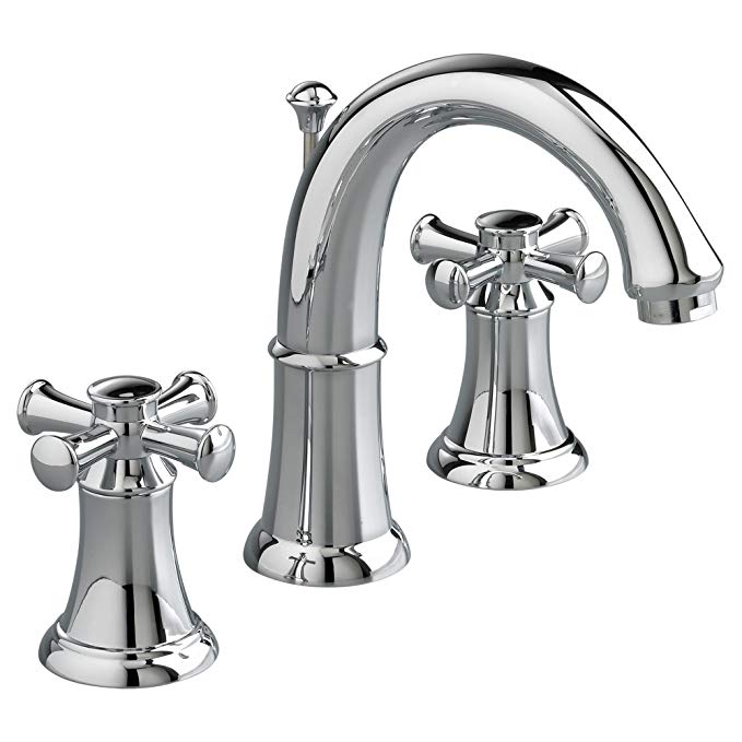 American Standard 7420.821.224 Portsmouth Widespread Faucet with Speed Connect Drain with Cross Handles, Crescent Spout, Oil Rubbed Bronze