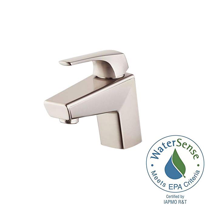 Pfister LG42LPMK Arkitek Single Control 4 Inch Centerset Bathroom Faucet in Brushed Nickel, Water-Efficient Model