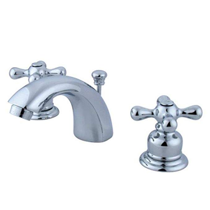 Kingston Brass GKB941AX Magellan Mini-Widespread Lavatory Faucet with Retail Pop-up, 4-7/16 inch in Spout Reach, Polished Chrome