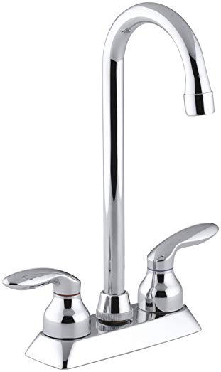 KOHLER K-15275-4-CP Coralais Entertainment Sink Faucet, Polished Chrome