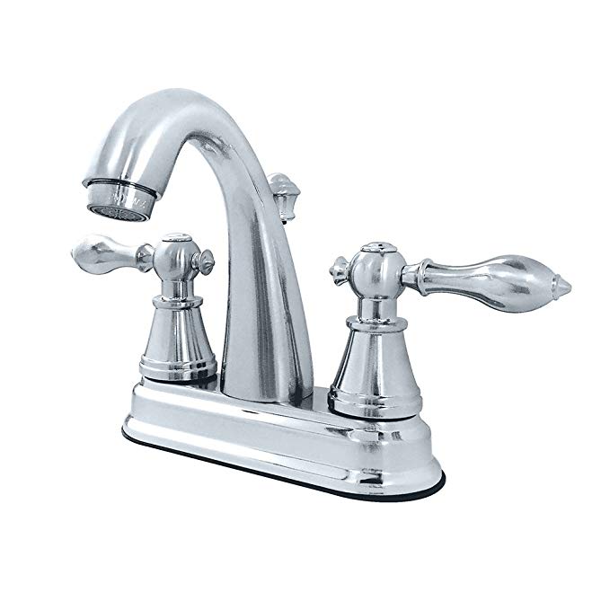 Kingston Brass FS7611AL Fauceture English Classic Double Handle 4-Inch Centerset Lavatory Faucet, Polished Chrome