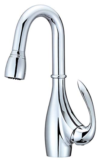 Danze D154546 Bellefleur Single Handle Pull-Down Bar Faucet, Chrome
